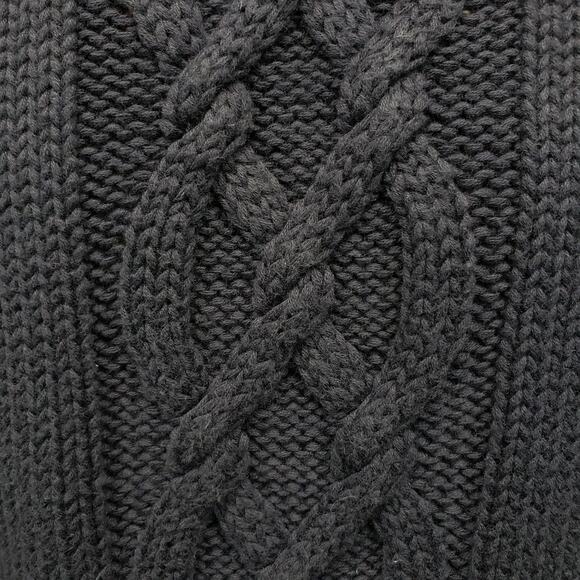 Banana Republic Fisherman Cable knit Sweater Navy Cotton Crew neck Y2K Large - Picture 7 of 11